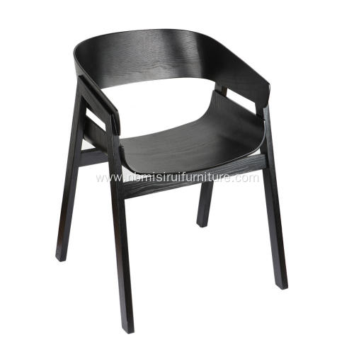 Designer solid wood black single chair